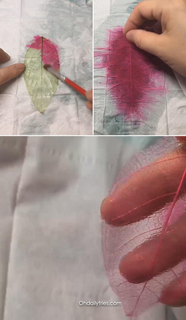 How to Dye Natural Leaves for Crafts