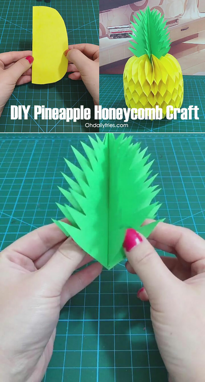 DIY Pineapple Honeycomb Craft