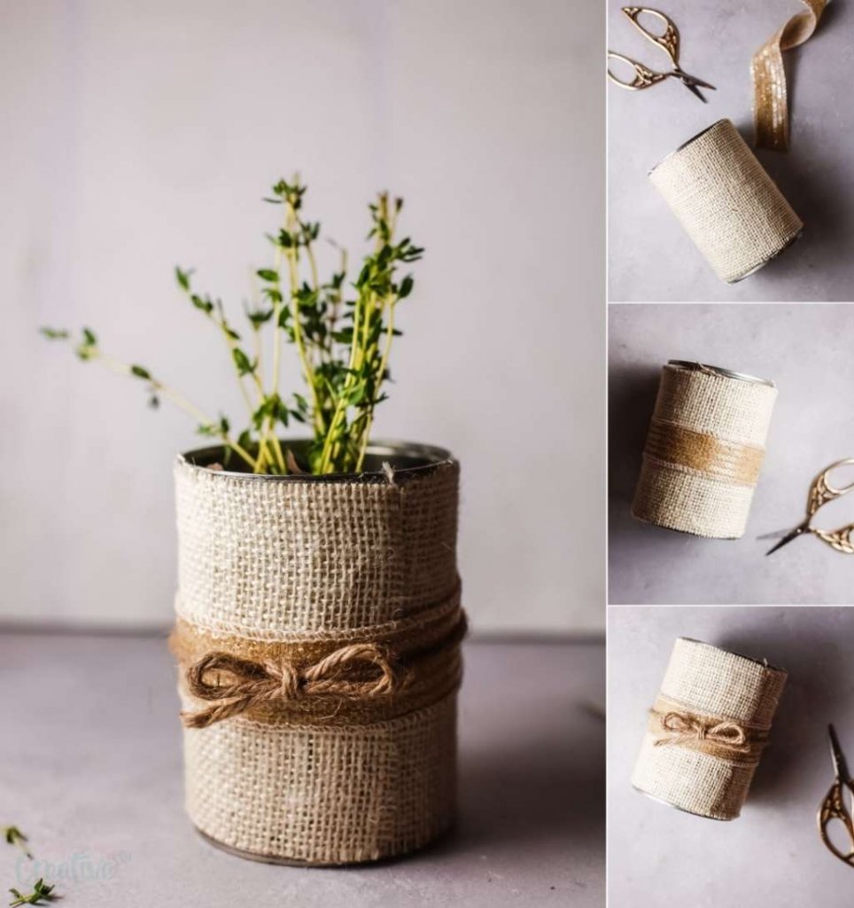 Transform Your Planting With Burlap Sacks Burlap Planter Ideas   Burlap Planter Ideas 4 