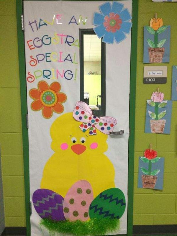 Cute Easter And Spring Decorations For Classroom Door