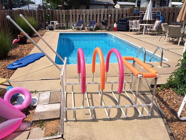 12 Awesome Pool Area Storage Ideas - Diy Pool Float Rack