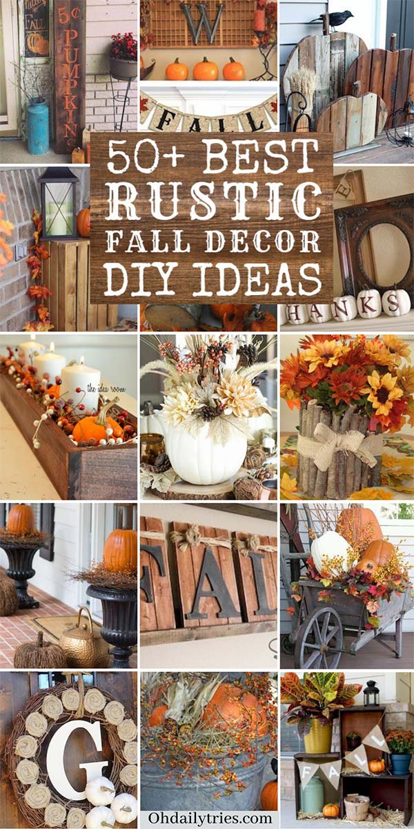 55 Creative and Simple Rustic Fall Decoration Ideas